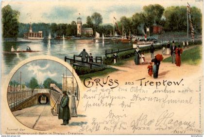 Gruss aus Treptow - Litho