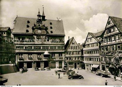 72645876 Tuebingen Universitaetsstadt Marktplatz mit Rathaus Tuebingen