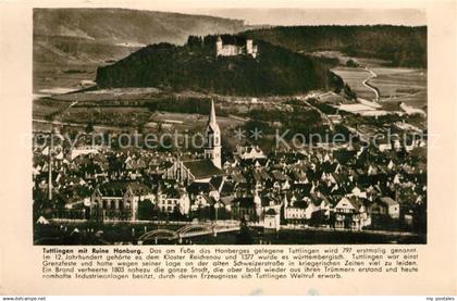 73212560 Tuttlingen Panorama mit Ruine Honburg Franckh Chronik Karte Tuttlingen