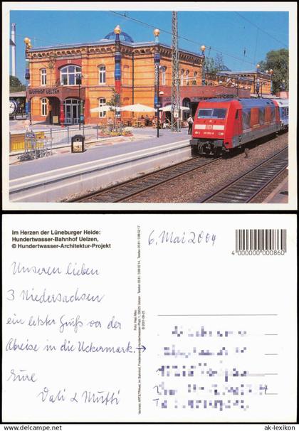 Ansichtskarte Uelzen Hundertwasser-Bahnhof Uelzen 2004