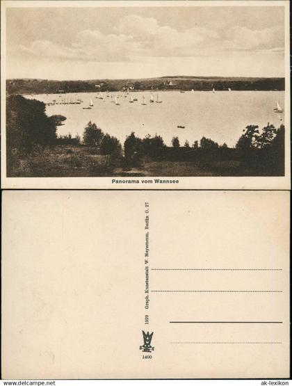 Ansichtskarte Wannsee-Berlin Wannsee Segelboote 1928