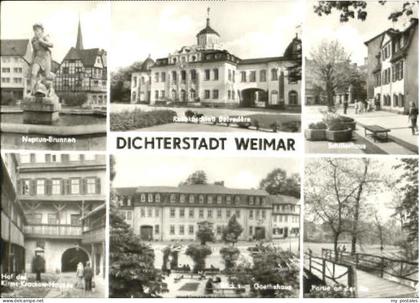 70101755 Weimar Thueringen Weimar Brunnen Schloss x 1970 Weimar