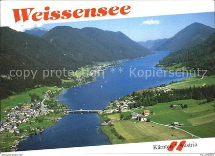 71914327 Weissensee Kaernten Fliegeraufnahme Weissensee