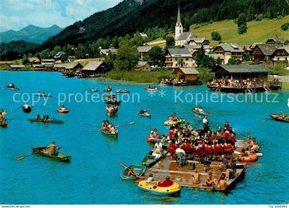 73146730 Weissensee Kaernten Flosskonzert der Trachtenkapelle Weissensee Kaernte