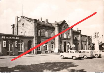 AK Weißwasser Oberlausitz Bahnhof Mitropa Gaststätte Restaurant a Bahnhofstraße Forster Straße des Friedens Gablenz DDR