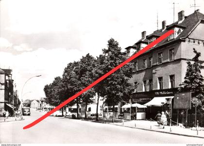 AK Weißwasser Oberlausitz Muskauer Straße Fleischerei Cafe Imbiß ? Bahnhofstraße Bautzener Straße Gablenz Bad Muskau DDR