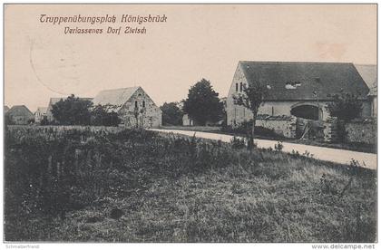 AK Truppenübungsplatz Königsbrück Stempel Militär Verlassenes Dorf Zietsch Bauernhof Gehöft