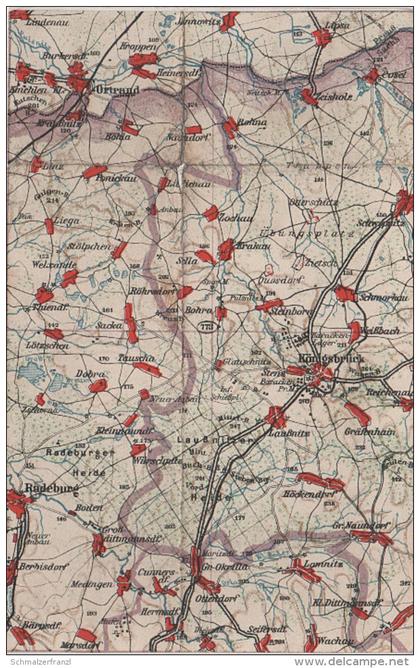 Wona Karte Blatt 773 Königsbrück Radeburg Ottendorf Okrilla Ortrand Zietsch Otterschütz Quosdorf Laussnitz Krakau Rohna