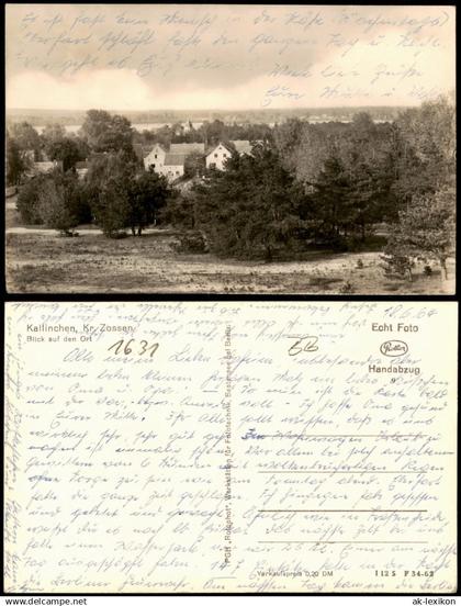 Kallinchen-Zossen Panorama-Ansicht Blick auf den Ort im Kr. Zossen 1964