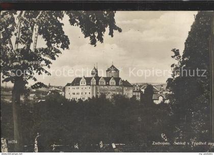 Zschopau Schloss Zschopau vom Friedhof gesehen