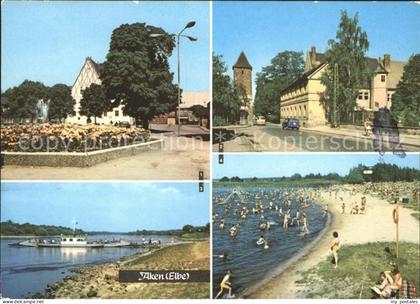 72071766 Aken Elbe Friedensplatz Burgstr An der Faehre Freibad Akazienteich Aken