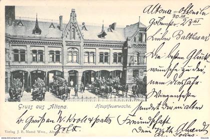 Gruss aus Altona -Hauptfeuerwache gel.1903 AKS