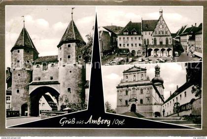 72771297 Amberg Oberpfalz Stadttor Kirche Marktplatz Amberg