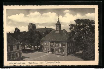 AK Angermünde, Rathaus mit Marienkirche