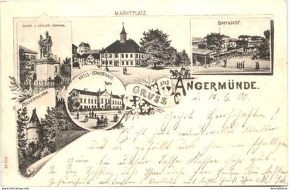 Gruss aus Angermünde - Litho