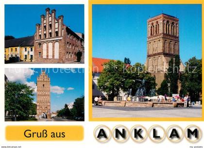 73179318 Anklam Gotisches Giebelhaus Steintor Markt Brunnen Nikolaikirche Anklam