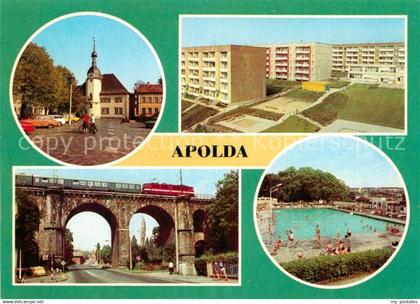 73017711 Apolda Markt Neubaugebiet Viadukt Freibad Apolda