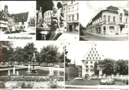 70106390 Aschersleben Aschersleben Rathaus Brunnen  x 1970 Aschersleben