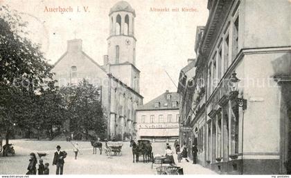 73820999 Auerbach  Vogtland Altmarkt mit Kirche