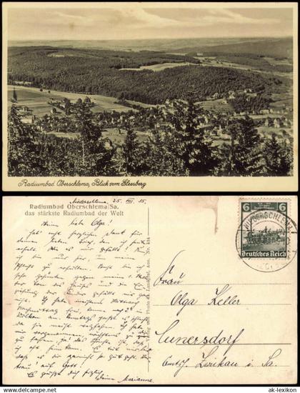 Ansichtskarte Bad Schlema Stadtblick Erzgebirge 1938