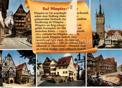 73226988 Bad Wimpfen Motive Altstadt Fachwerkhaeuser Turm Chronik Bad Wimpfen