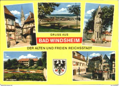 70114992 Bad Windsheim Bad Windsheim Winkel Ehrenmal Kurpark Brunnen x 1975