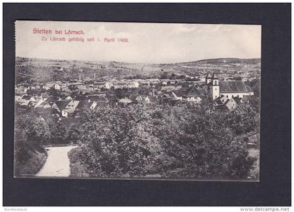 AK Stetten bei Lörrach - Zu Lörrach gehörig seit 1. April 1908  (Verlag Wiesentäler)