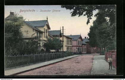 AK Bargteheide, Jersbecker Strasse mit Häuseransichten