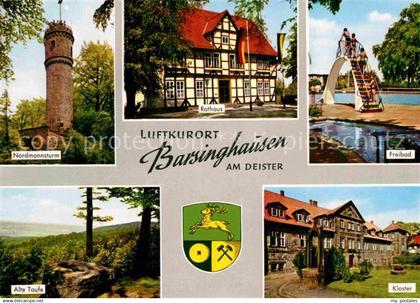 72754856 Barsinghausen Nordmannsturm Rathaus Fachwerk Freibad Kloster Alte Taufe