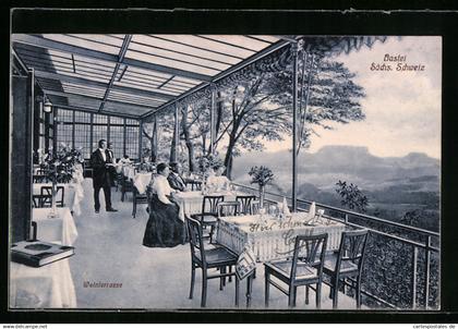 AK Bastei /Sächs. Schweiz, Gasthaus, Weinterrasse