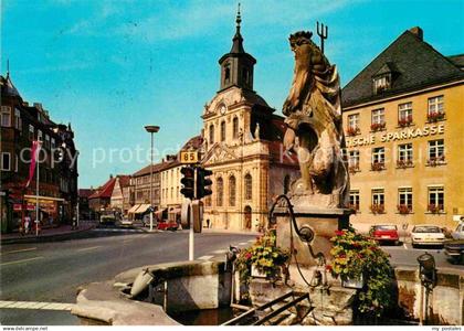 72764069 Bayreuth Neptunbrunnen und Spitalkirche Bayreuth