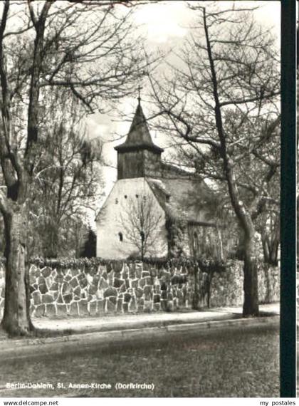 70110299 Dahlem Berlin Dahlem Berlin Kirche ungelaufen ca. 1965