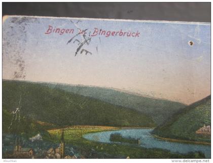 CPA BINGEN BINGERBRUCK CASERNE française en ALLEMAGNE Rhénanie-Palatinat>Bingen 130 RAL 3éB sp 96  CAD poste armées 1927