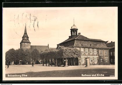 AK Boizenburg /Elbe, Rathaus und Kirche