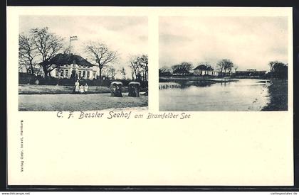 AK Hamburg-Bramfeld, Gasthaus Seehof von C. F. Bessler am Bramfelder See