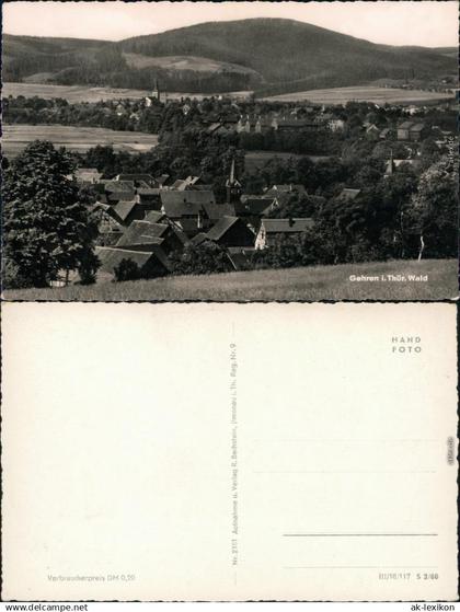 Ansichtskarte Gehren Blick auf die Stadt 1960