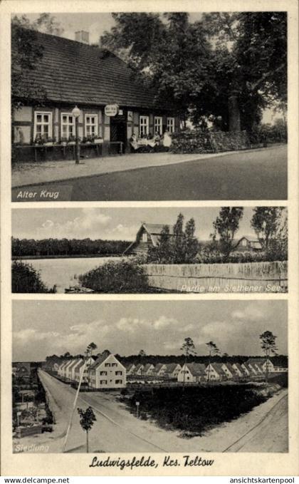 CPA Ludwigsfelde in Brandenburg, Alter Krug, Siedlung, Siethener See