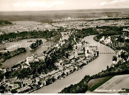 73105136 Burghausen Salzach Fliegeraufnahme Burghausen