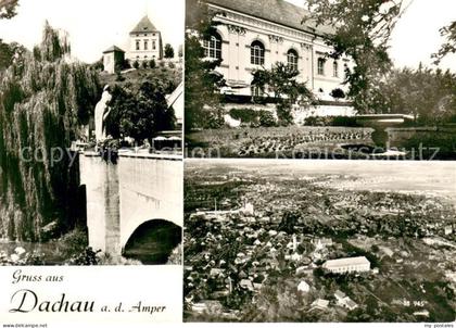 73735524 Dachau Bruecke Schloss Park Fliegeraufnahme Dachau