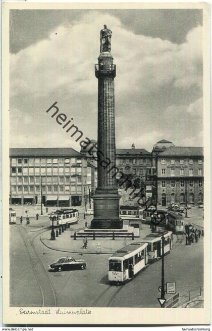 Darmstadt - Luisenplatz - Strassenbahnen - Süddeutsche Bank - Verlag Kaufhof AG Darmstadt