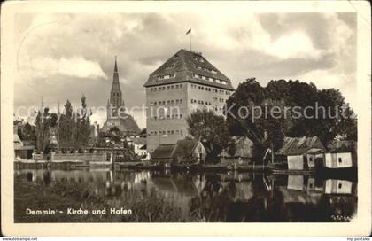 72006822 Demmin Mecklenburg Vorpommern Kirche Hafen  Demmin