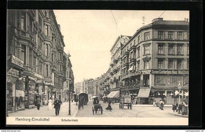 AK Hamburg-Eimsbüttel, Schulterblatt, Strassenansicht