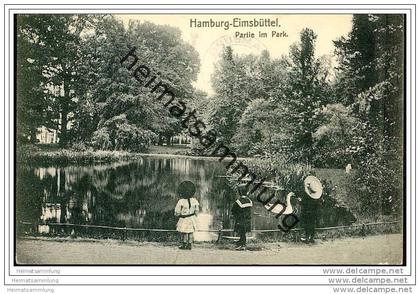 Hamburg-Eimsbüttel - Partie im Park - Flaggenstempel