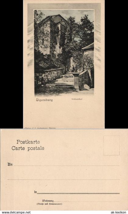 Ansichtskarte Elgersburg Schloss Elgersburg 1911 Passepartout