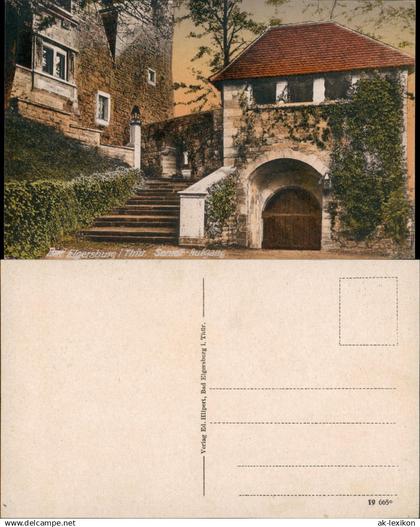 Ansichtskarte Elgersburg Schloss Elgersburg Aufgang Teilansicht 1910