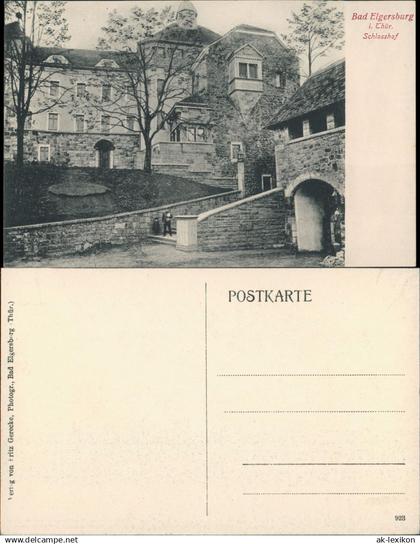 Ansichtskarte Elgersburg Schloss Elgersburg - Schloßhof 1913