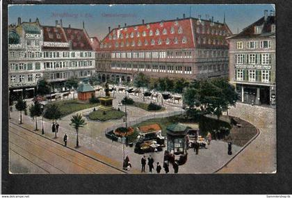 Ansichtskarte Elsass Straßburg Gutenbergplatz - 1918 beschrieben