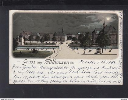 Dt. Reich Elsass Alsace Litho-AK Mülhausen Mulhouse 1898