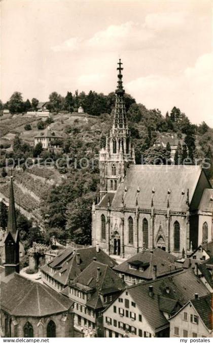 73043244 Esslingen Neckar Frauenkirche mit Neckerhalde Esslingen Neckar