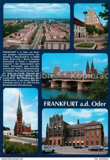 73237927 Frankfurt Oder Fliegeraufnahme Bruecke Kirche Rathaus Frankfurt Oder